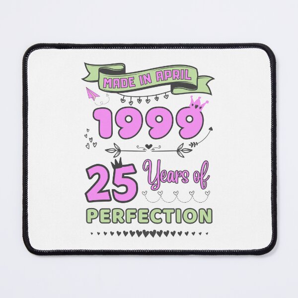 Item preview, Made in april 1999 25 Years of Perfection, 25th Birthday Sticker, Officially 25, Womens Birthday Stickers, Personalized 25th Birthday Gift designed and sold by amchtakkosa1.