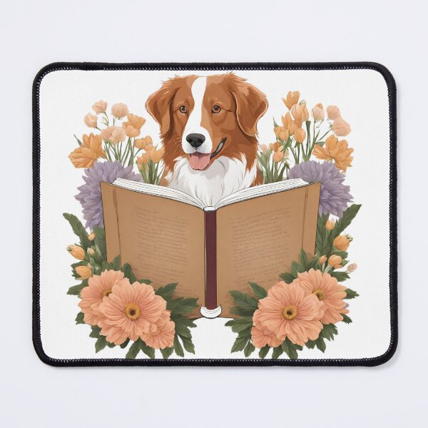 Item preview, Floristic flowers Dog Nova Scotia Duck Tolling Retriever and Books designed and sold by GoodyPaws.