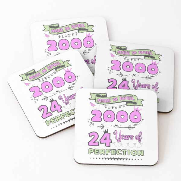 Item preview, Made in april 2000 24 Years of Perfection, 24th Birthday Sticker, Officially 24, Women and girls Birthday Stickers, Personalized 24th Birthday Gift designed and sold by amchtakkosa1.