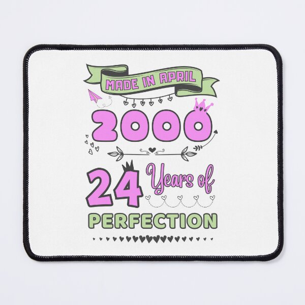Item preview, Made in april 2000 24 Years of Perfection, 24th Birthday Sticker, Officially 24, Women and girls Birthday Stickers, Personalized 24th Birthday Gift designed and sold by amchtakkosa1.