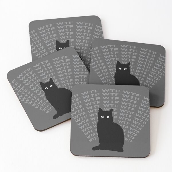 Item preview, Wtf Black Cat designed and sold by yellowmadcat.