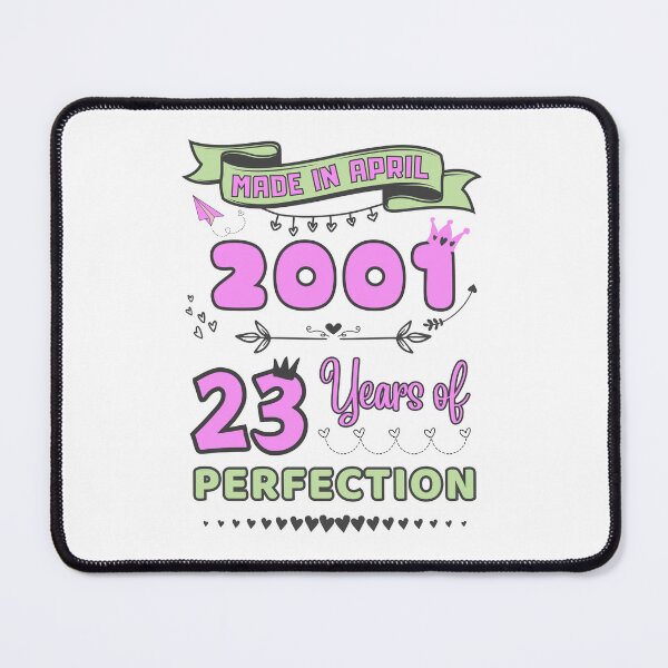 Item preview, Made in april 2001 23 Years of Perfection, 23rd Birthday Sticker, Officially 23, Women and girls Birthday Stickers, Personalized 23rd Birthday Gift designed and sold by amchtakkosa1.