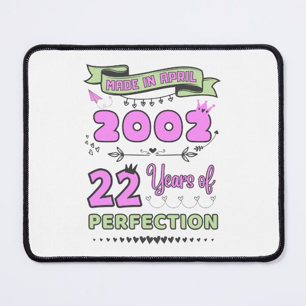 Item preview, Made in april 2000 22 Years of Perfection, 22nd Birthday Sticker, Officially 22, Women and girls Birthday Stickers, Personalized 22nd Birthday Gift designed and sold by amchtakkosa1.