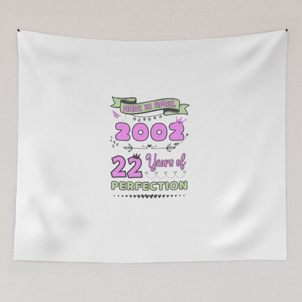 Item preview, Made in april 2000 22 Years of Perfection, 22nd Birthday Sticker, Officially 22, Women and girls Birthday Stickers, Personalized 22nd Birthday Gift designed and sold by amchtakkosa1.