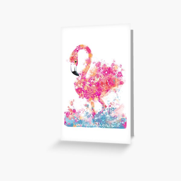 Splat Flamingo Greeting Card