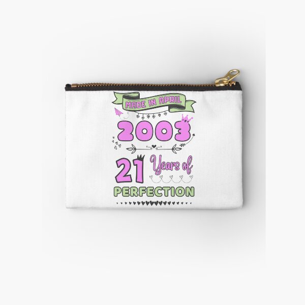 Item preview, Made in april 2003 21 Years of Perfection, 21st Birthday t-shirt, Officially 21, Women and girls Birthday Tshirt, Personalized 21st Birthday Gift designed and sold by amchtakkosa1.