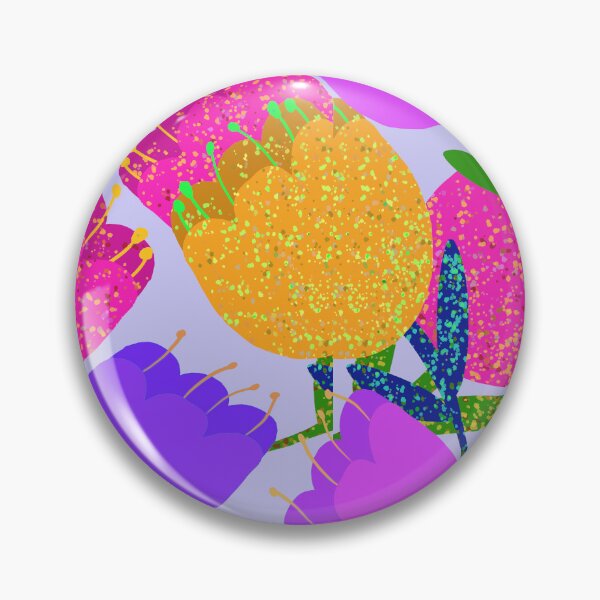 Item preview, Colorful Sparking Hand Drawn Tulips - Repeating Floral Pattern designed and sold by Victoria Rose.