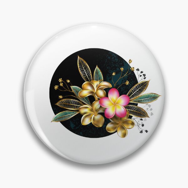 Artikelvorschau, Goldene Plumeria im Kreis entworfen und verkauft von Blackmoon9.