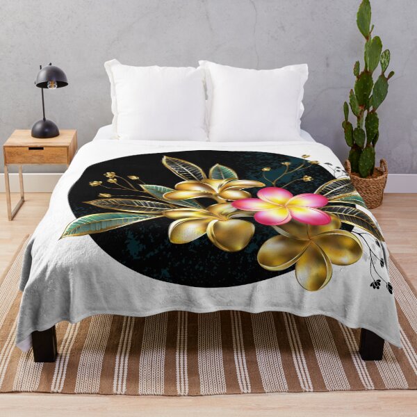 Item preview, Golden plumeria in circle designed and sold by Blackmoon9.