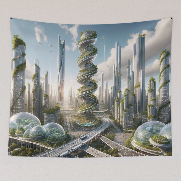 Item preview, Green spiral metropolis designed and sold by Cerberus-Art.