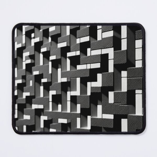Item preview, Fantasy pattern geometric boxes black white gray designed and sold by G-M-Designs.