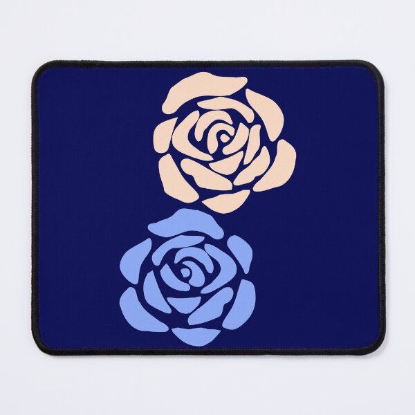 Item preview, Impossible Couple Blue Peach Abstract Roses Shapes Mania designed and sold by Shapes-Mania.