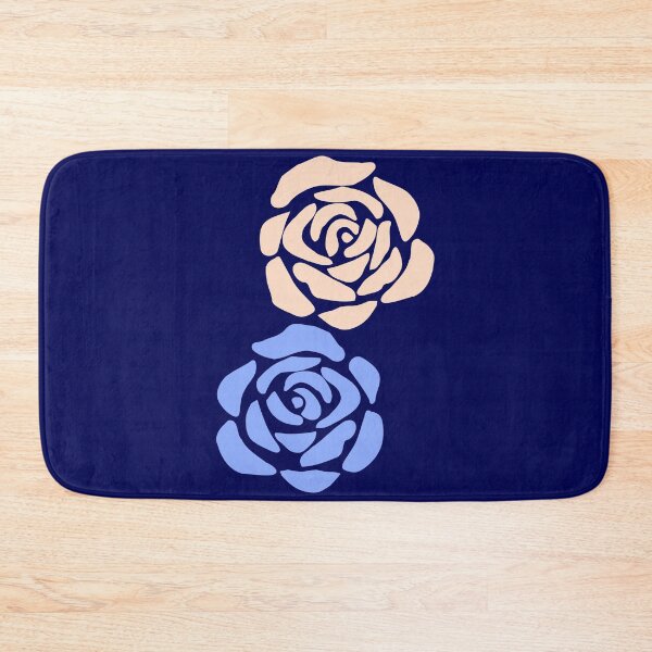 Item preview, Impossible Couple Blue Peach Abstract Roses Shapes Mania designed and sold by Shapes-Mania.