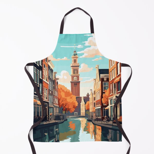 Item preview, Amsterdam. Netherlands. Vintage Style Travel Poster designed and sold by Lucy Goosy Art.
