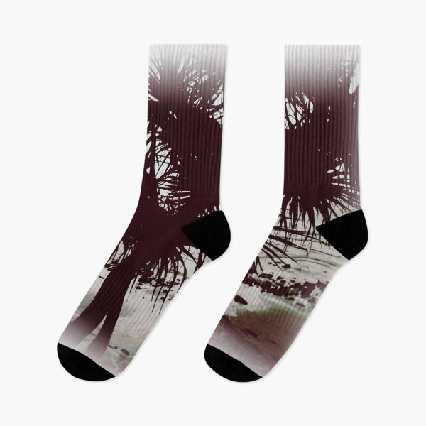 Item preview, Pandanus Tree With Beach And Rocks Black And White designed and sold by Designsbygroovy.