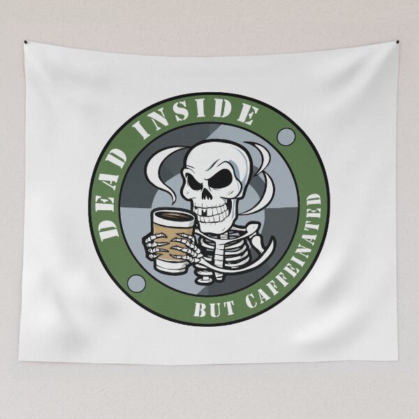 Item preview, Dead Inside. But Caffeinated designed and sold by Angry Swan Designs.