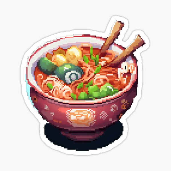 Item preview, Bowl of Vietnamese Pho (6)- Pixel Art designed and sold by octoboobs.