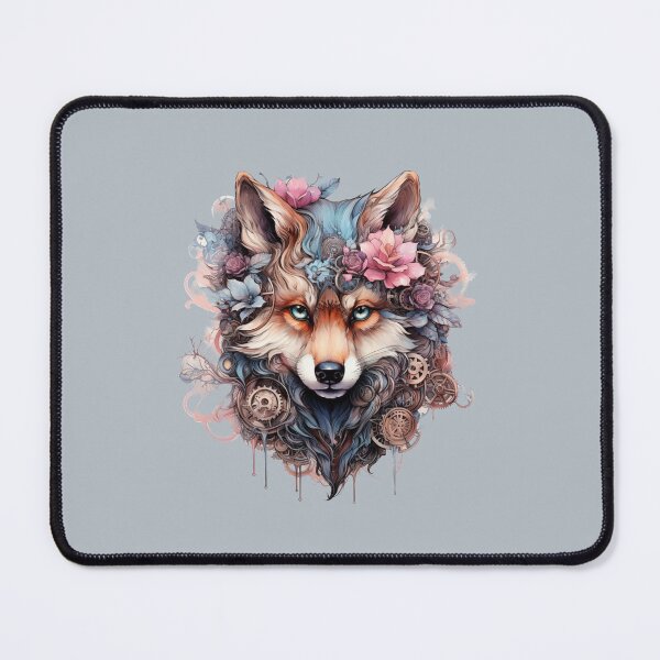 Artikelvorschau, Wolf unter rosa Blütenblättern entworfen und verkauft von BorczVisuals.