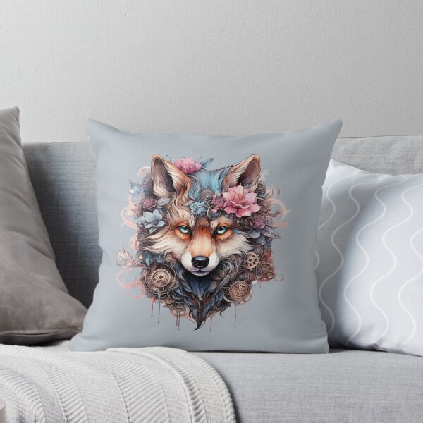 Aperçu de l'œuvre Loup parmi les pétales roses créée et vendue par BorczVisuals.