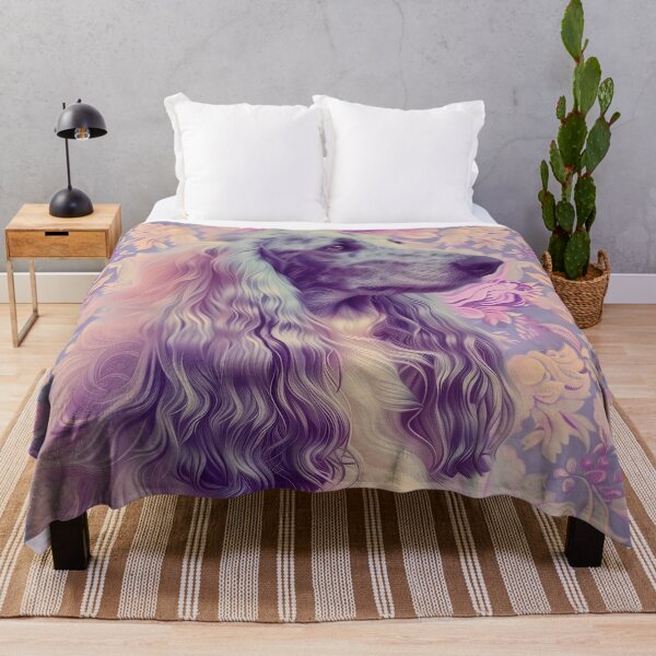 Item preview, Magnificent Afghan Hound With Floral Background designed and sold by kansaikate.