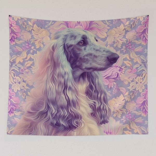Item preview, Magnificent Afghan Hound With Floral Background designed and sold by kansaikate.