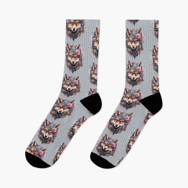 Item preview, Wolf Amongst Pink Petals designed and sold by BorczVisuals.