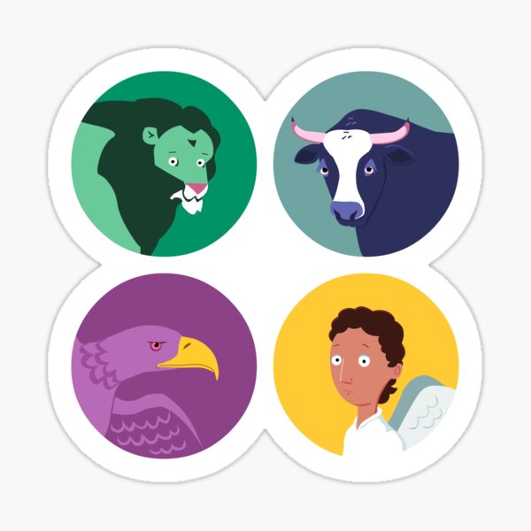 The Four Evangelists - their Symbols Sticker