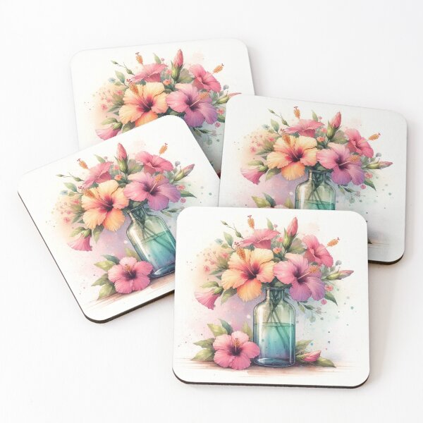Item preview, Multicolored hibiscus flowers designed and sold by Thedigital91.