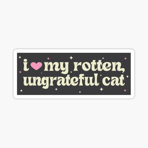 Artikel-Vorschau von Ich liebe meine faulen, undankbaren Katzen! Lustiges süßes Autoscooter, designt und verkauft von BUMPER-STICKERS.
