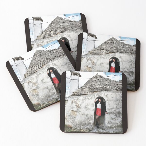Item preview, Timeless Charm: Girl Posing in Front of a Trullo designed and sold by EpicVistas.