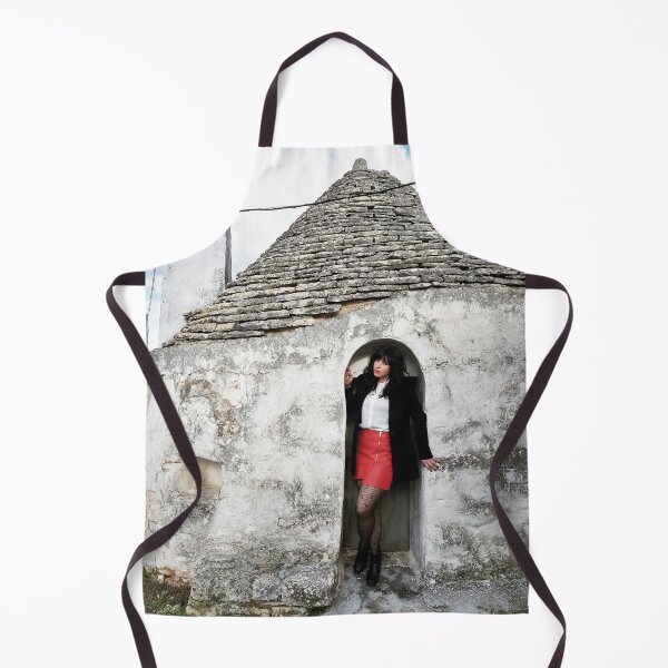 Item preview, Timeless Charm: Girl Posing in Front of a Trullo designed and sold by EpicVistas.