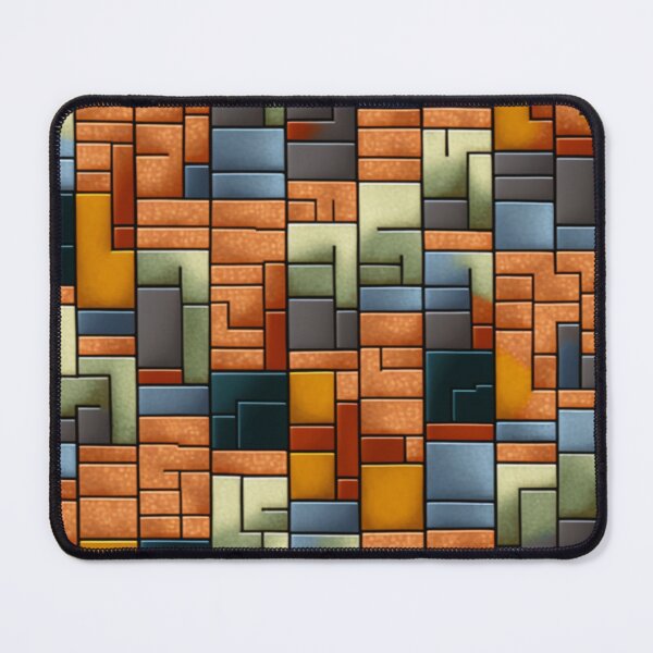 Item preview, Fantasy pattern geometric boxes black orange grey colorful designed and sold by G-M-Designs.