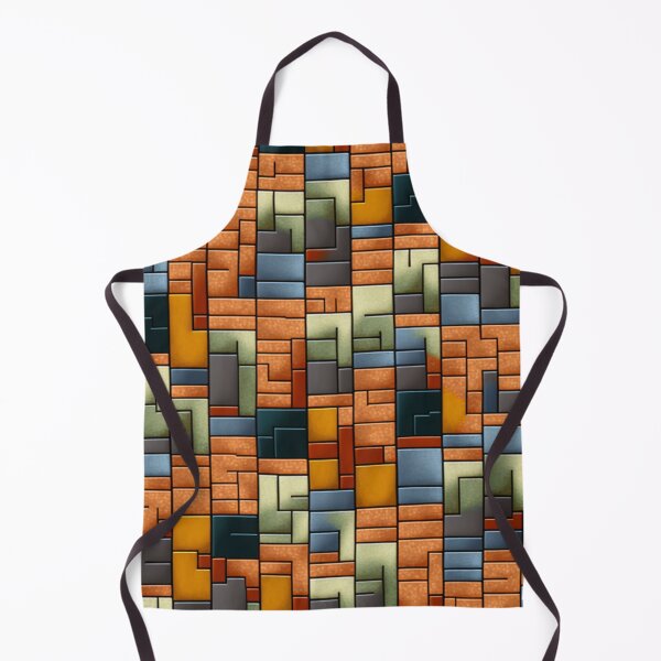 Item preview, Fantasy pattern geometric boxes black orange grey colorful designed and sold by G-M-Designs.