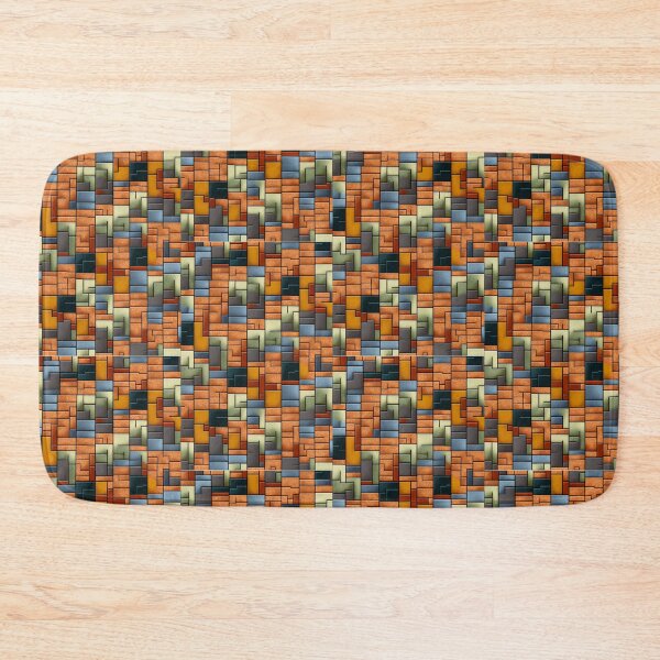 Item preview, Fantasy pattern geometric boxes black orange grey colorful designed and sold by G-M-Designs.
