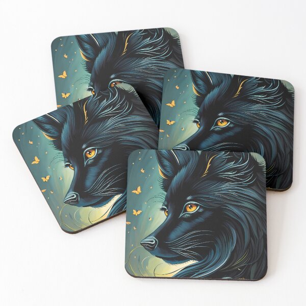 Item preview, Black Fox and Flowers, Ai Generated Art  designed and sold by ACC .