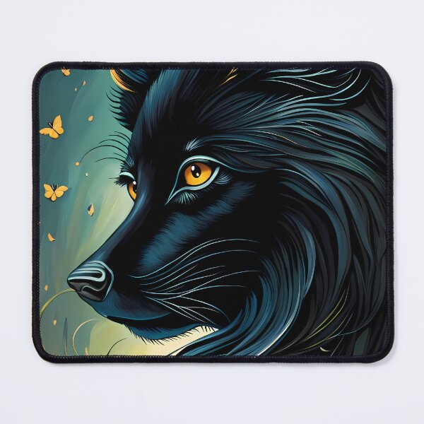 Item preview, Black Fox and Flowers, Ai Generated Art designed and sold by ACC .