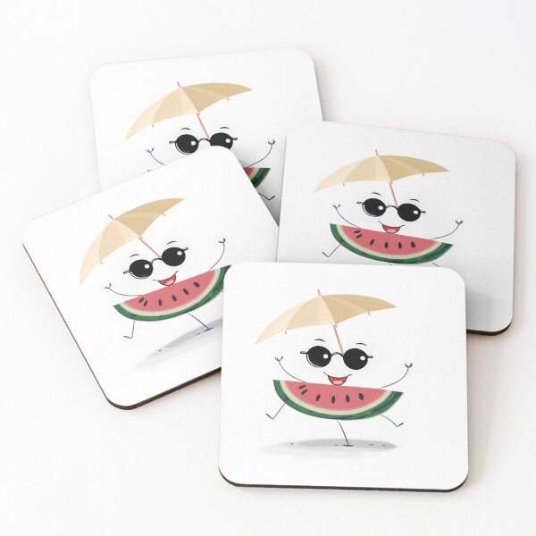 Item preview, Watermelon With Glasses On The Beach With Umbrella designed and sold by omerfdln34.