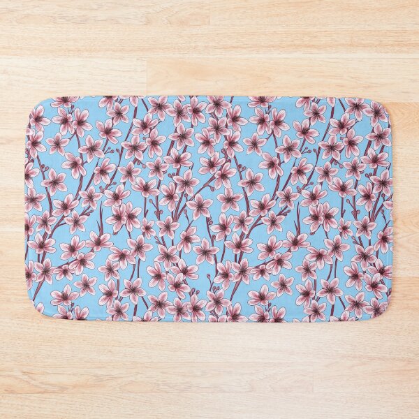 Item preview,  Peach Tree  Flowers Light Blue  Background  designed and sold by Carlo-Atzei.