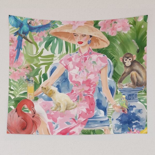 Item preview, Quiet afternoon in South Florida, grandmillennial art designed and sold by SophieClimaArt.