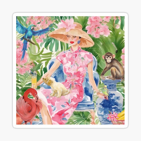 Item preview, Quiet afternoon in South Florida, grandmillennial art designed and sold by SophieClimaArt.