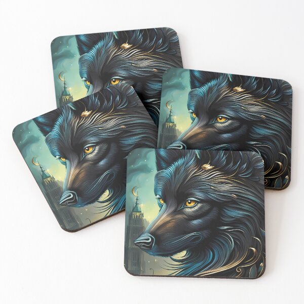 Item preview, Black Wolf, Ai Generated Art  designed and sold by ACC .