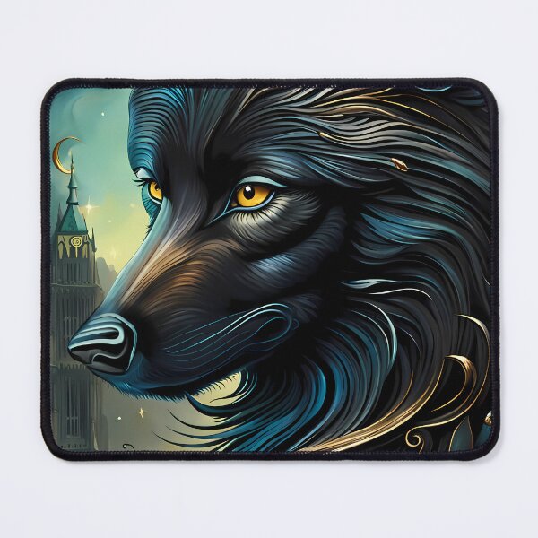 Item preview, Black Wolf, Ai Generated Art designed and sold by ACC .