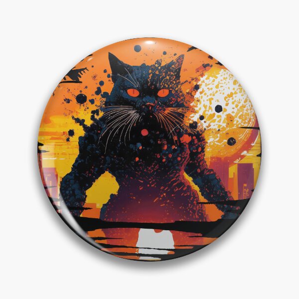 Item preview, Monster Cat destroys the City designed and sold by Synthwave Poem.
