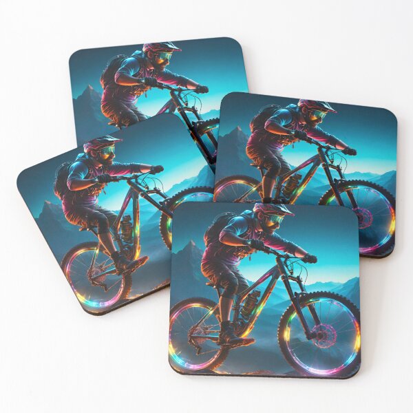 Item preview, Night Shredder: MTB Rider with Illuminated Bike designed and sold by GrizzlyCollective.