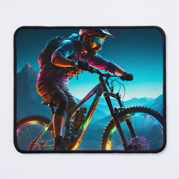Item preview, Night Shredder: MTB Rider with Illuminated Bike designed and sold by GrizzlyCollective.