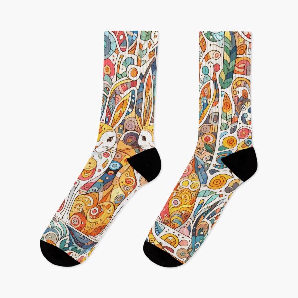 Item preview, Scandinavian Folk Art Three Hares Animal pattern by heidiannemorris ©️  designed and sold by FOLK ART FUSION by heidiannemorris.