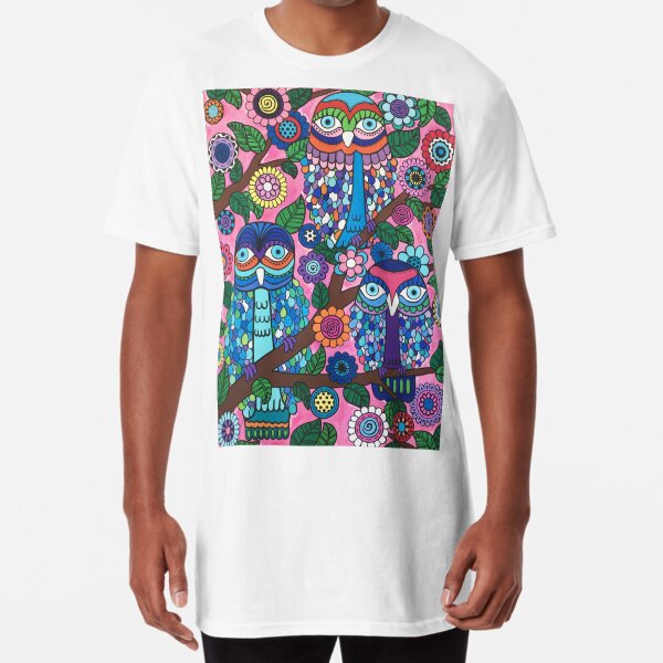 3 Owls Long T-Shirt