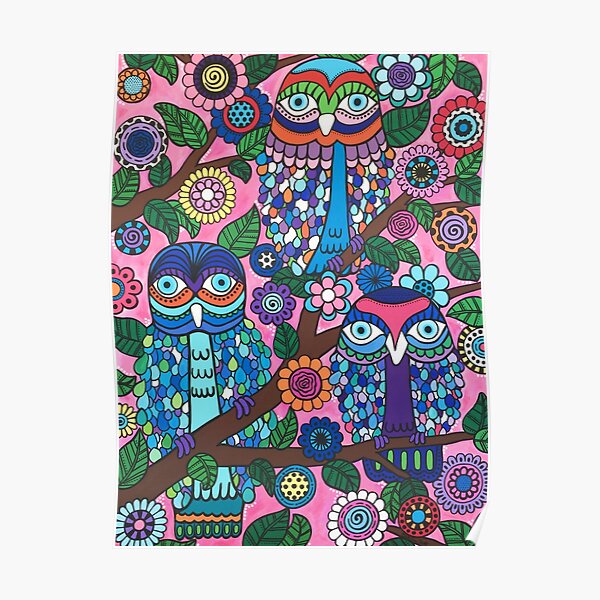 3 Owls Poster