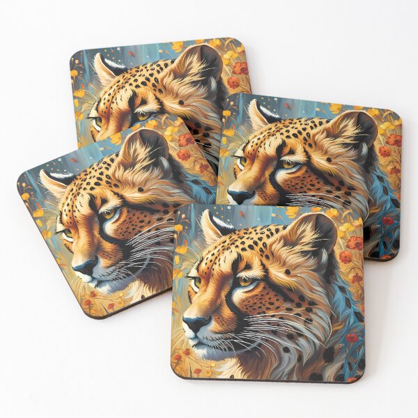 Item preview, Cheetah and Flowers, Ai Generated Art  designed and sold by ACC .