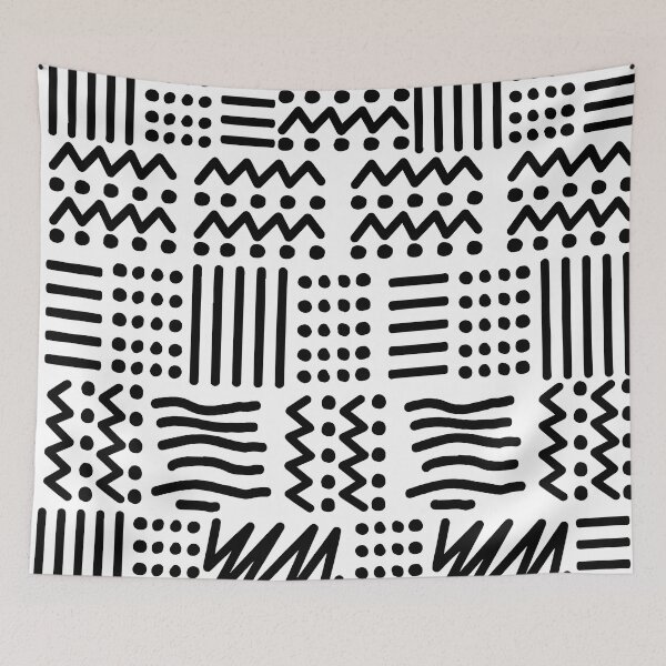 Item preview, African Deco Bogolan Fabric Design designed and sold by Wolagno.